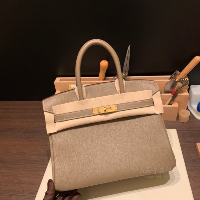hermes birkin 30cm 铂金包 <strong>togo</strong>皮 18大象灰 金扣(爱马仕birkin30大象灰银扣)