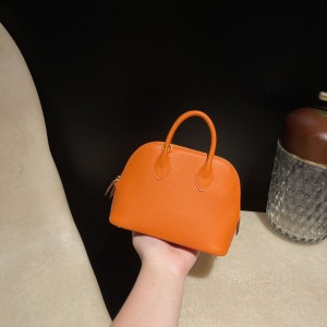 hermes bolide mini 18cm 保龄球 evercolor皮 93橙色(保龄球包经典颜色)