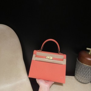 hermes kelly 25cm 凯莉包 epsom皮 L5火烈鸟粉