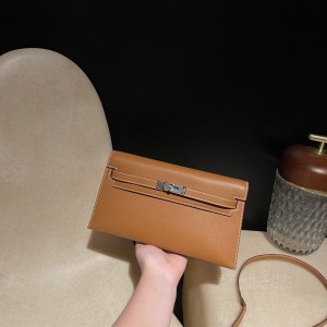 hermes kelly elan 腋下包 Madam 皮 37金棕 银扣(hermes kelly to go) 官网