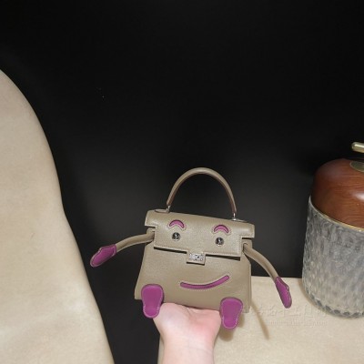 hermes kelly doll 千禧娃娃包 <strong>Swift</strong>皮 18大象灰(爱马仕千禧娃娃)