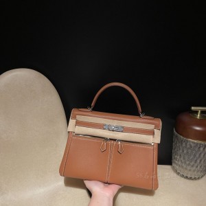 hermes kelly lakis 32cm swift皮 37金棕 银扣 官网