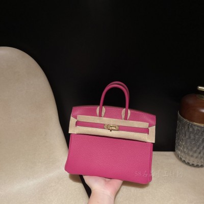 hermes birkin 25cm 铂金包 <strong>togo</strong>皮 L3玫瑰紫 金扣(hermes铂金包黑金价格)
