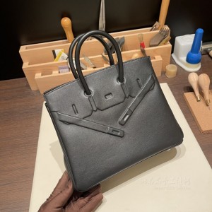 hermes birkin shadow 25cm 幻影包 swift皮 89黑色(爱马仕shadow25)