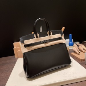 hermes birkin 25cm 铂金包 box皮 so black 89黑色黑扣(爱马仕铂金包扣是金的吗)