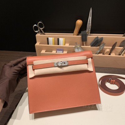 hermes kelly Danse 跳舞包 <strong>Evercolor</strong>皮 J9 Blush内拼K4夏日粉