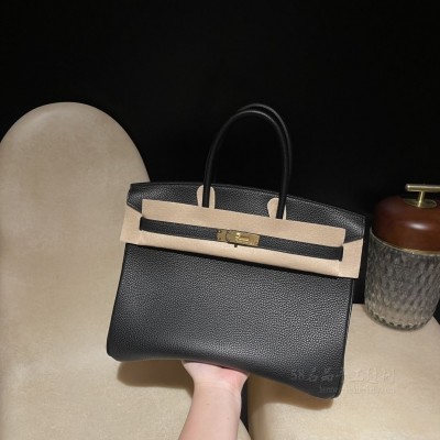 hermes birkin 35cm 铂金包 <strong>togo</strong>皮 89黑色内拼3Q粉 金扣(铂金包爱马仕30寸还是25寸好)