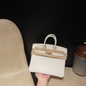 hermes birkin 25cm 铂金包 togo皮 01纯白金扣