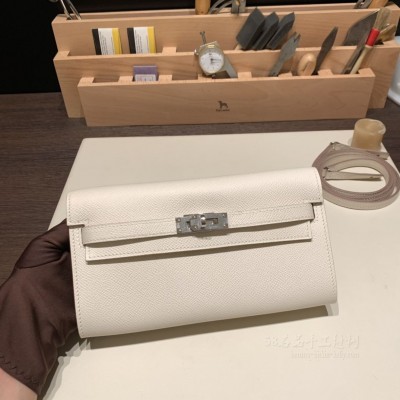 hermes kelly to go epsom皮 10奶昔白拼1Z小鸡黄 银扣(爱马仕kelly奶昔白多少钱) 官网