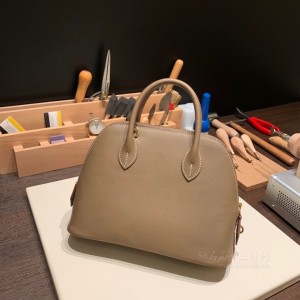 hermes bolide 25cm 保龄球 evercolor皮 18大象灰 金扣(保龄球包 爱马仕)