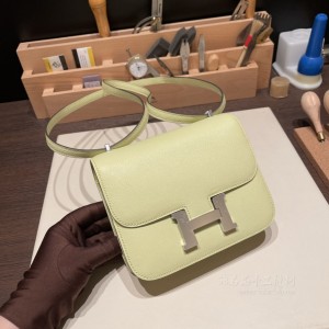 hermes Constance 19cm 康康 空姐包 山羊皮Chevre R9嫩芽黄