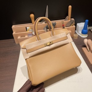 hermes birkin 25cm 铂金包 swift皮 4B饼干色 金扣 饼干色(hermes铂金包包)