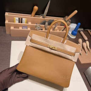 hermes birkin 25cm 铂金包 epsom皮 37金棕 金扣