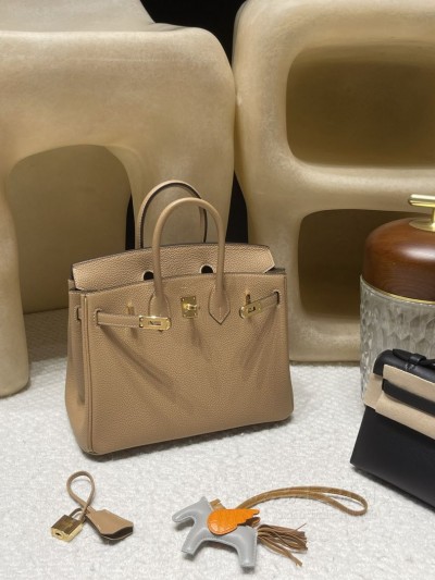 hermes birkin 25cm 铂金包 <strong>togo</strong>皮 0M玛萨拉茶色(爱马仕铂金女包多少钱)