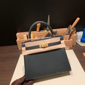 hermes kelly 25cm 凯莉包 togo皮 6O松柏绿 金扣(hermes凯莉包mini)