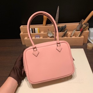 hermes plume mini 18cm 羽毛包 3Q粉 银扣(hermes leather) 细节图