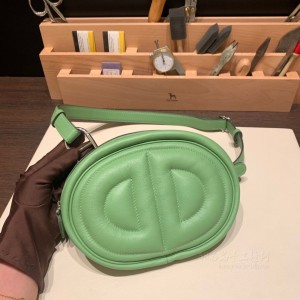 hermes In the loop Belt Bag 猪鼻子腰包 swift皮 3I牛油果绿内拼1K竹子绿(爱马仕猪鼻子包印刻在哪里) 高仿