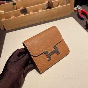 hermes Constance wallet epsom皮 康康短夹钱包 37金棕 银扣(爱马仕康康包金棕色) 尺寸