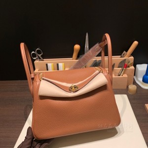 hermes Lindy 26cm 琳迪 TC Clemence皮 37金棕 金扣(爱马仕琳迪26包官网价格)