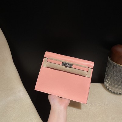 hermes kelly Danse 跳舞包 <strong>Swift</strong>皮 1Q奶昔粉 银扣(爱马仕跳舞包价格)