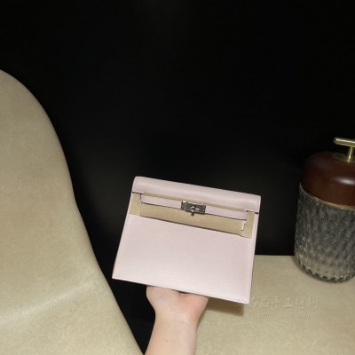 hermes kelly Danse 跳舞包 <strong>Evercolor</strong>皮 09梦幻粉紫(爱马仕跳舞包背法)